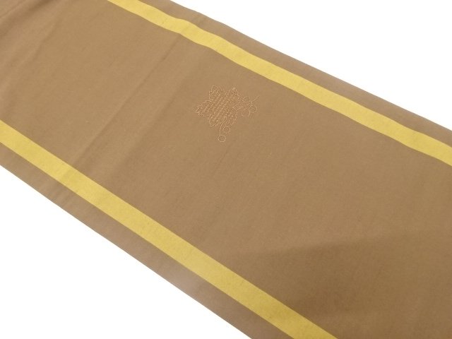 JAPANESE FUKURO OBI / TSUMUGI / EMBROIDERY / FLOWER
